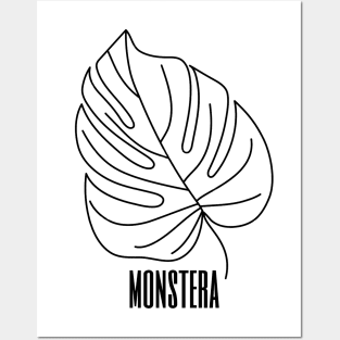 Monstera Plant Leaf Nature Garden Posters and Art